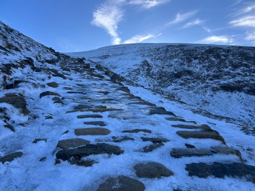 Icy on Allt Moses - Llanberis path
